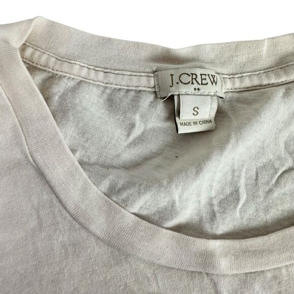 J. Crew Cream Small Short Sleeve Crew Neck Tee - Picture 7 of 7